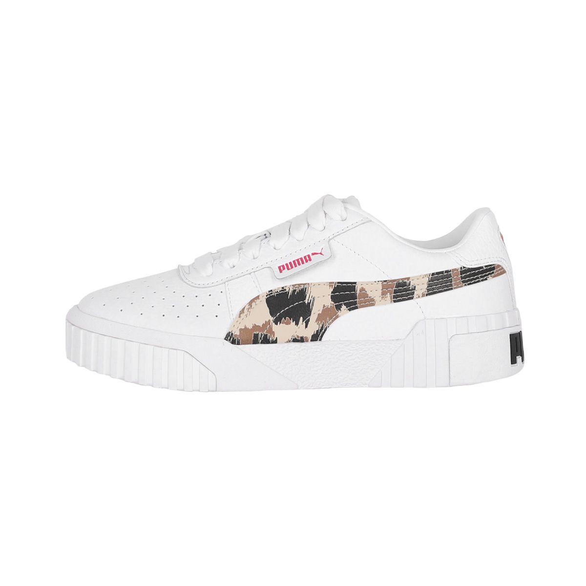 Zapatilla Puma Cali Leopard Mujer White/Pink-0