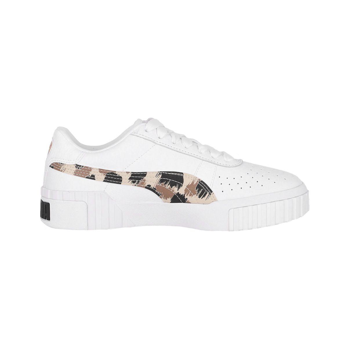 Zapatilla Puma Cali Leopard Mujer White/Pink-1
