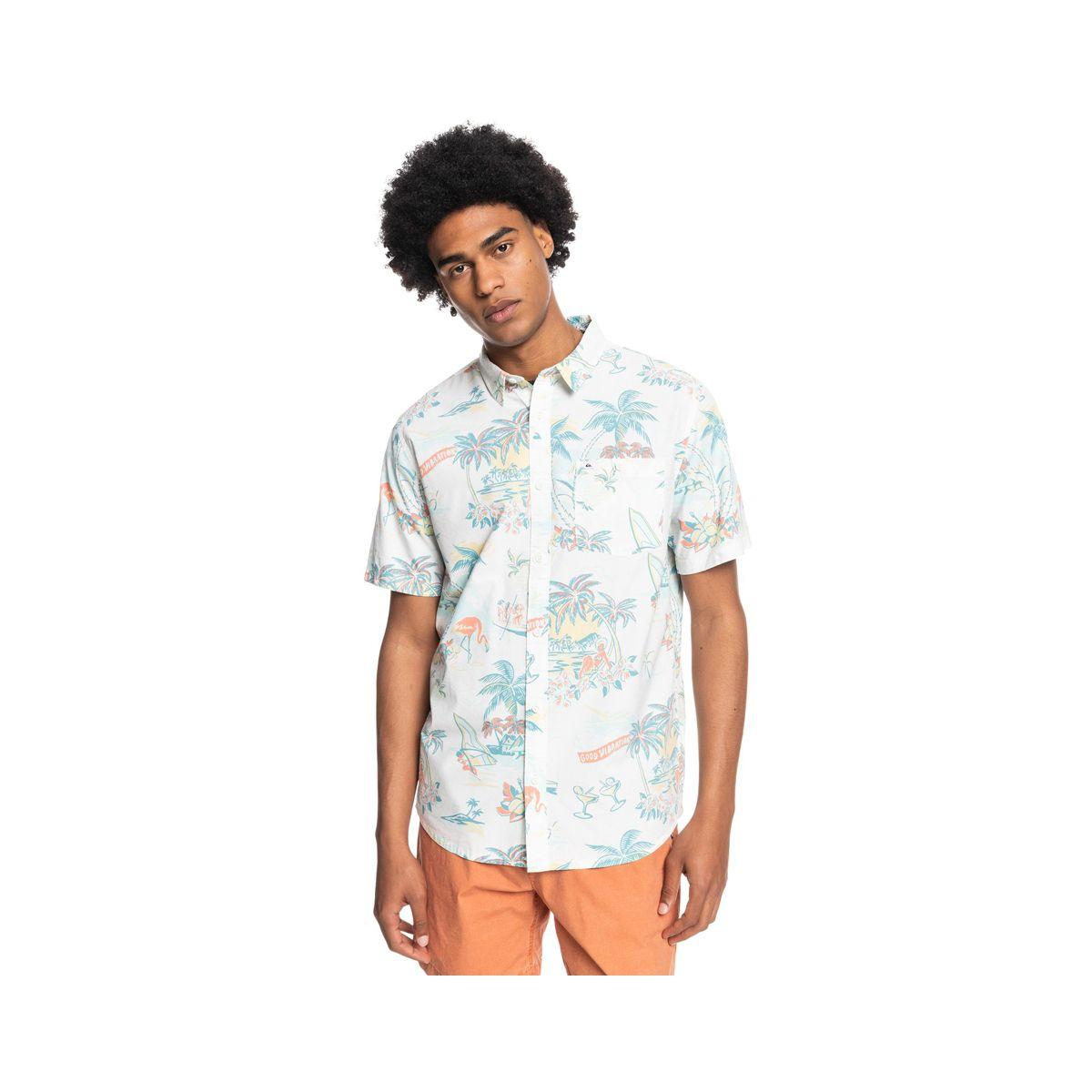 Camisa  Quiksilver Hotel Paradiso Hombre Antique White-0