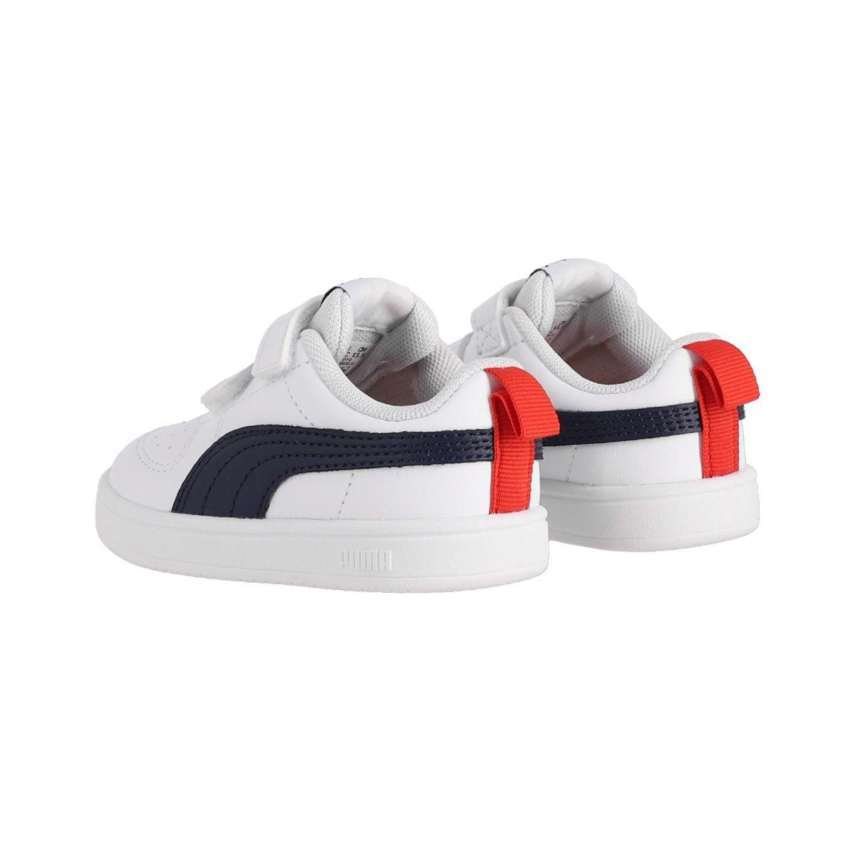 Zapatilla Puma Rickie V Niños TD Blancas/Azules-3
