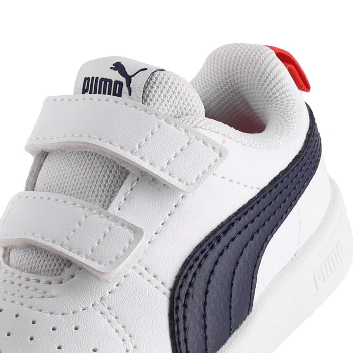 Zapatilla Puma Rickie V Niños TD Blancas/Azules-5