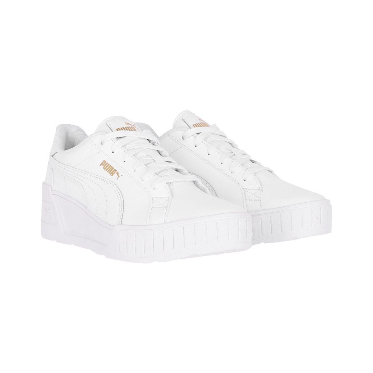 Zapatilla Puma Karmen Wedge Mujer White/Black/Gold-2