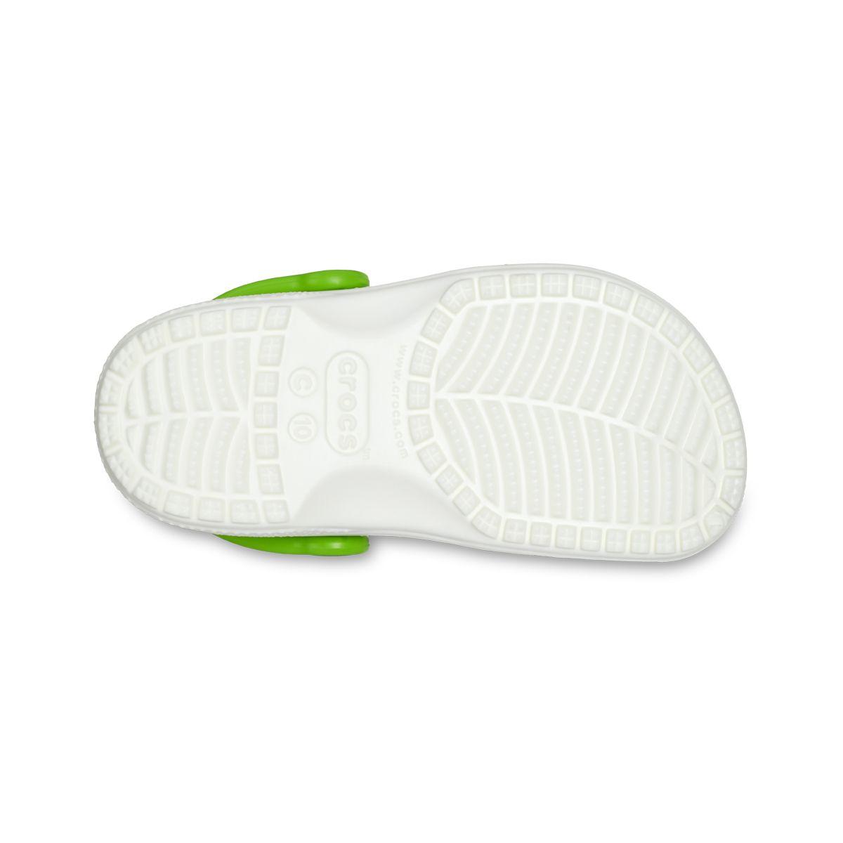 Zueco Crocs Classic Glow Alien Niños TD White/Green-3