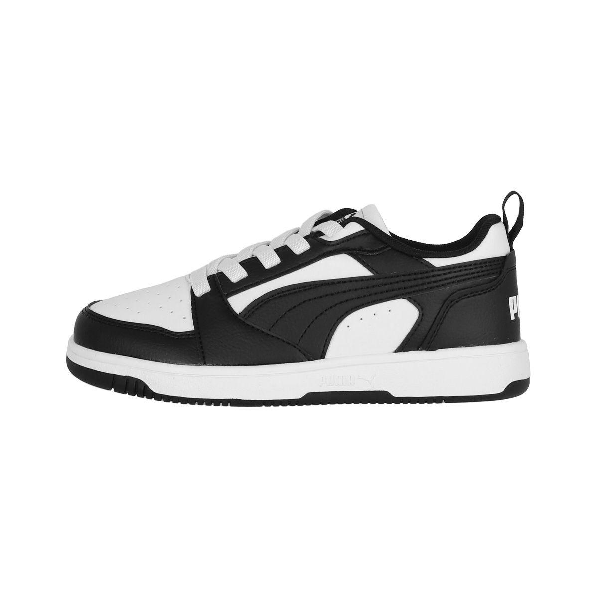 Zapatilla Puma Rebound V6 Low Niño Blanco/Negro-0