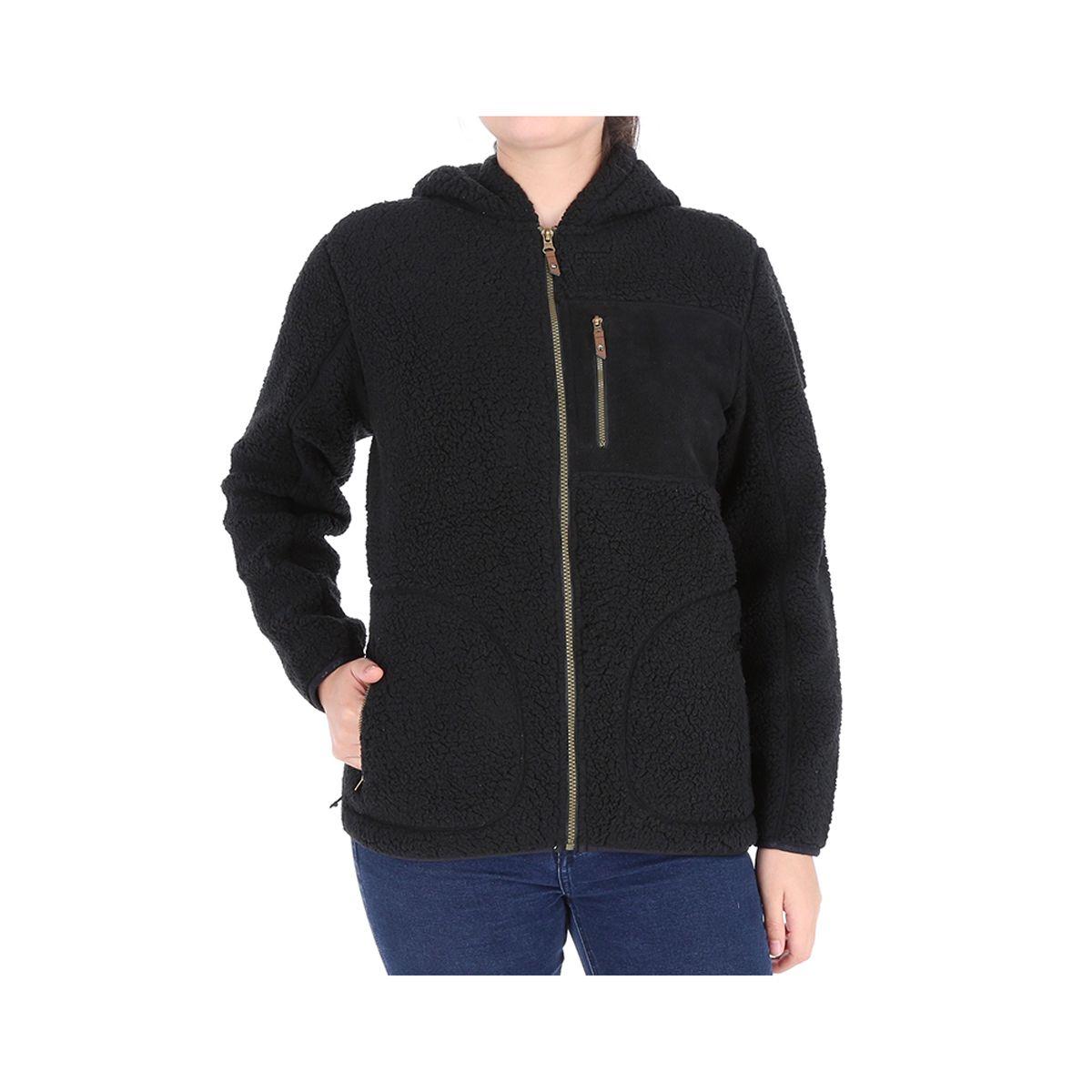 Polerón Shaggy Mujer Liso CP Negro-0