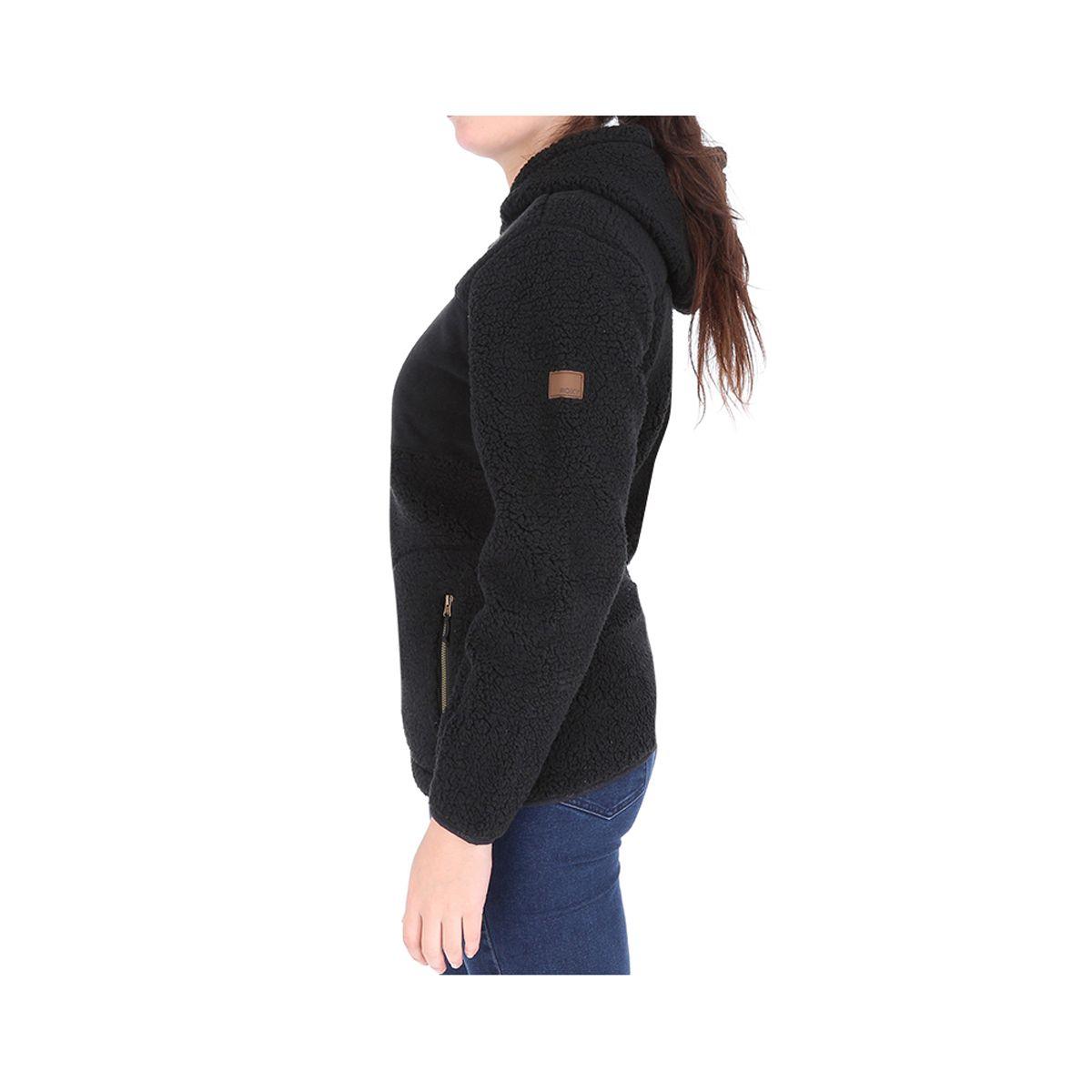 Polerón Shaggy Mujer Liso CP Negro-1