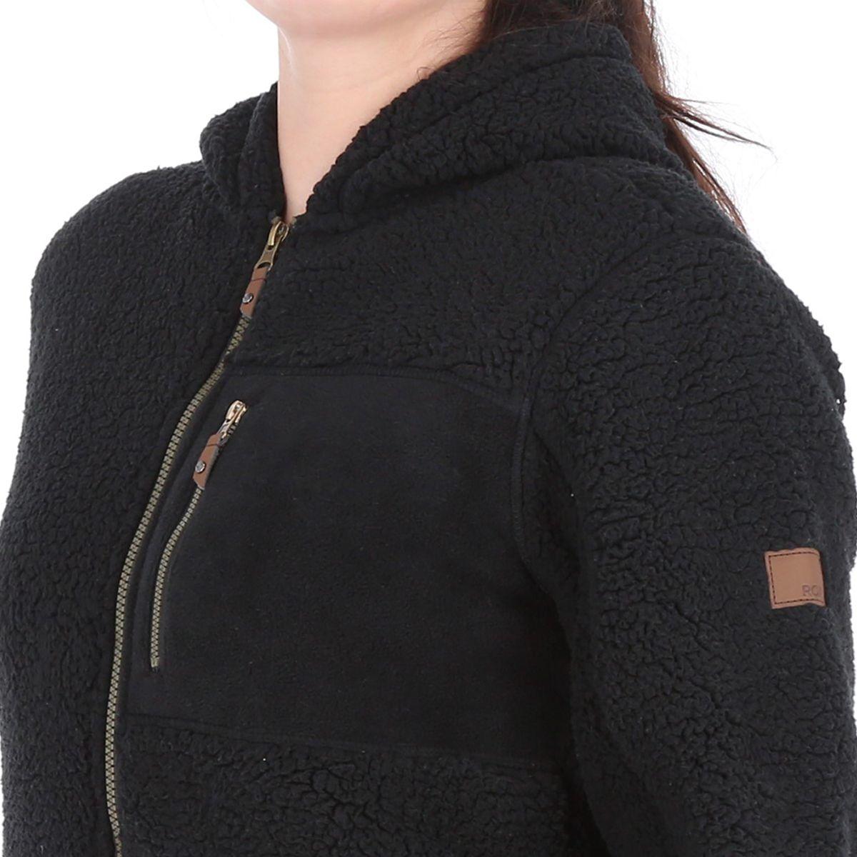 Polerón Shaggy Mujer Liso CP Negro-3