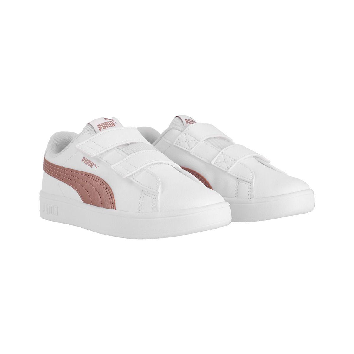 Zapatilla Puma Rickie V Niña Blancas/Rosadas-2