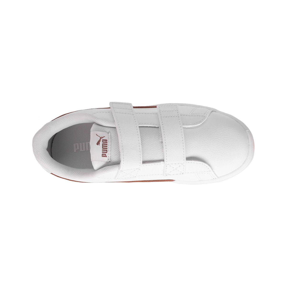 Zapatilla Puma Rickie V Niña Blancas/Rosadas-4