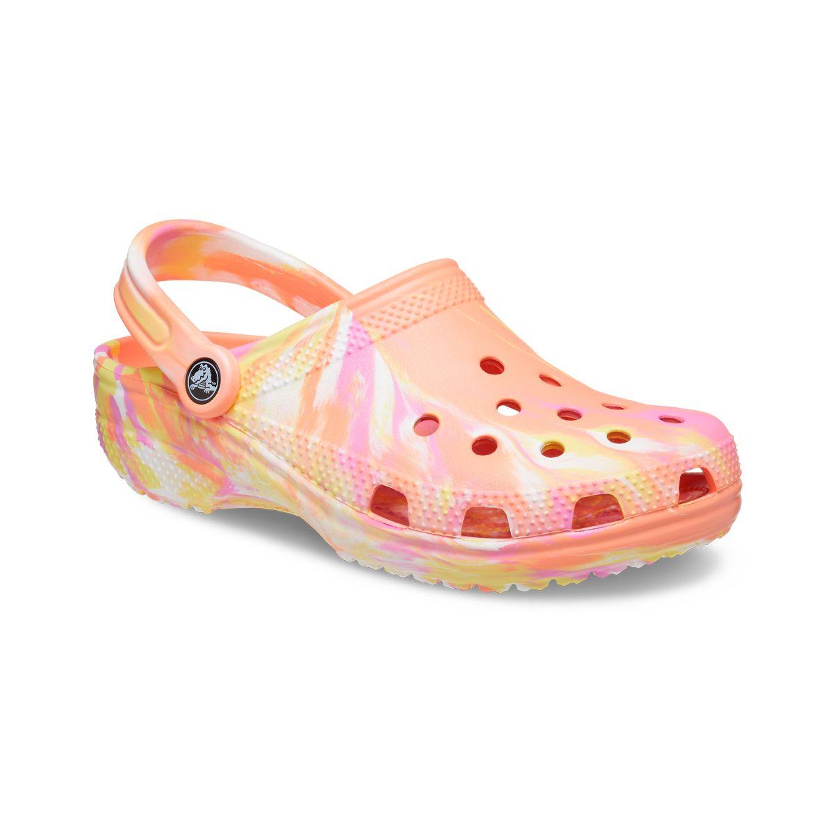 Zueco Crocs Classic Marbled Unisex Papaya/Multi-0