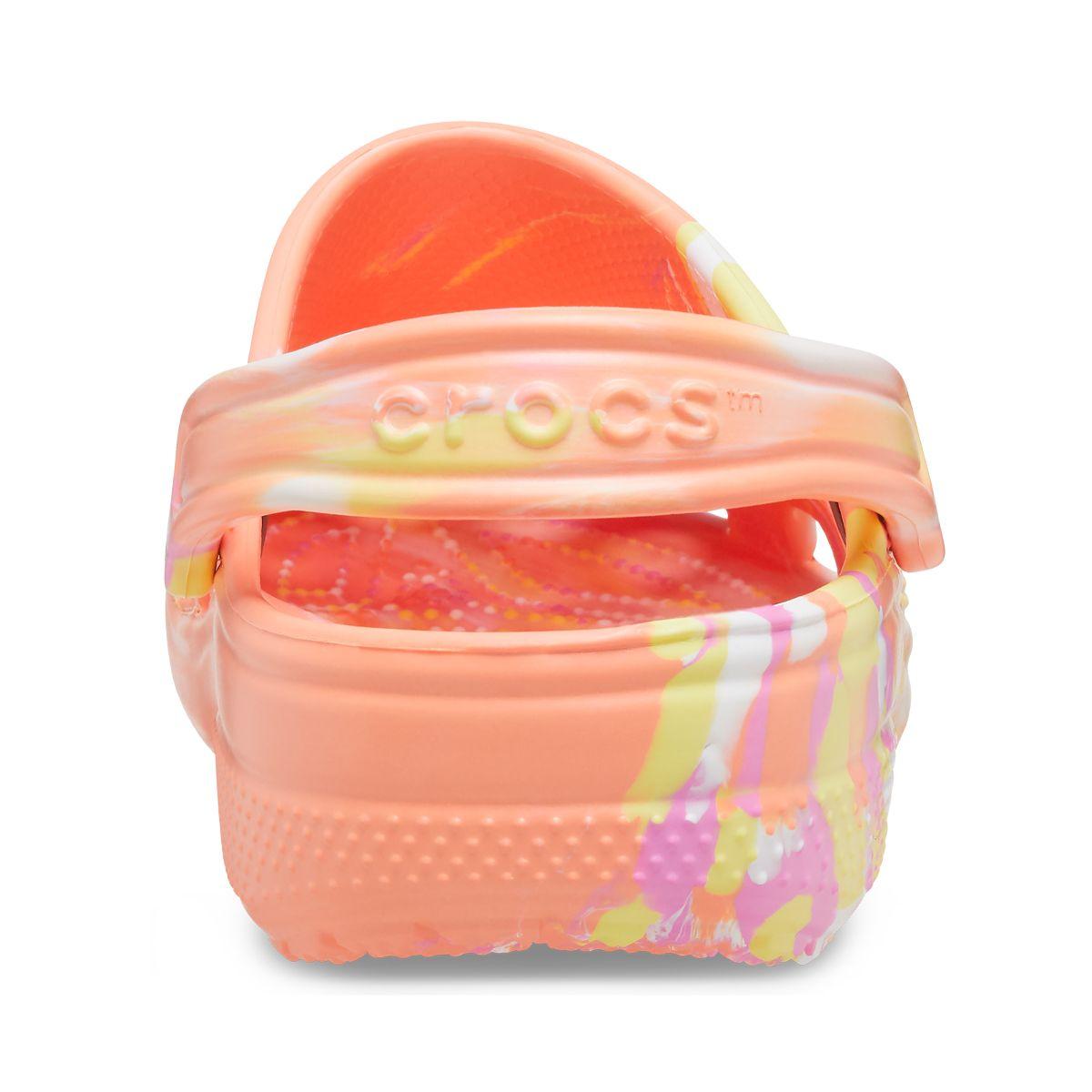Zueco Crocs Classic Marbled Unisex Papaya/Multi-4