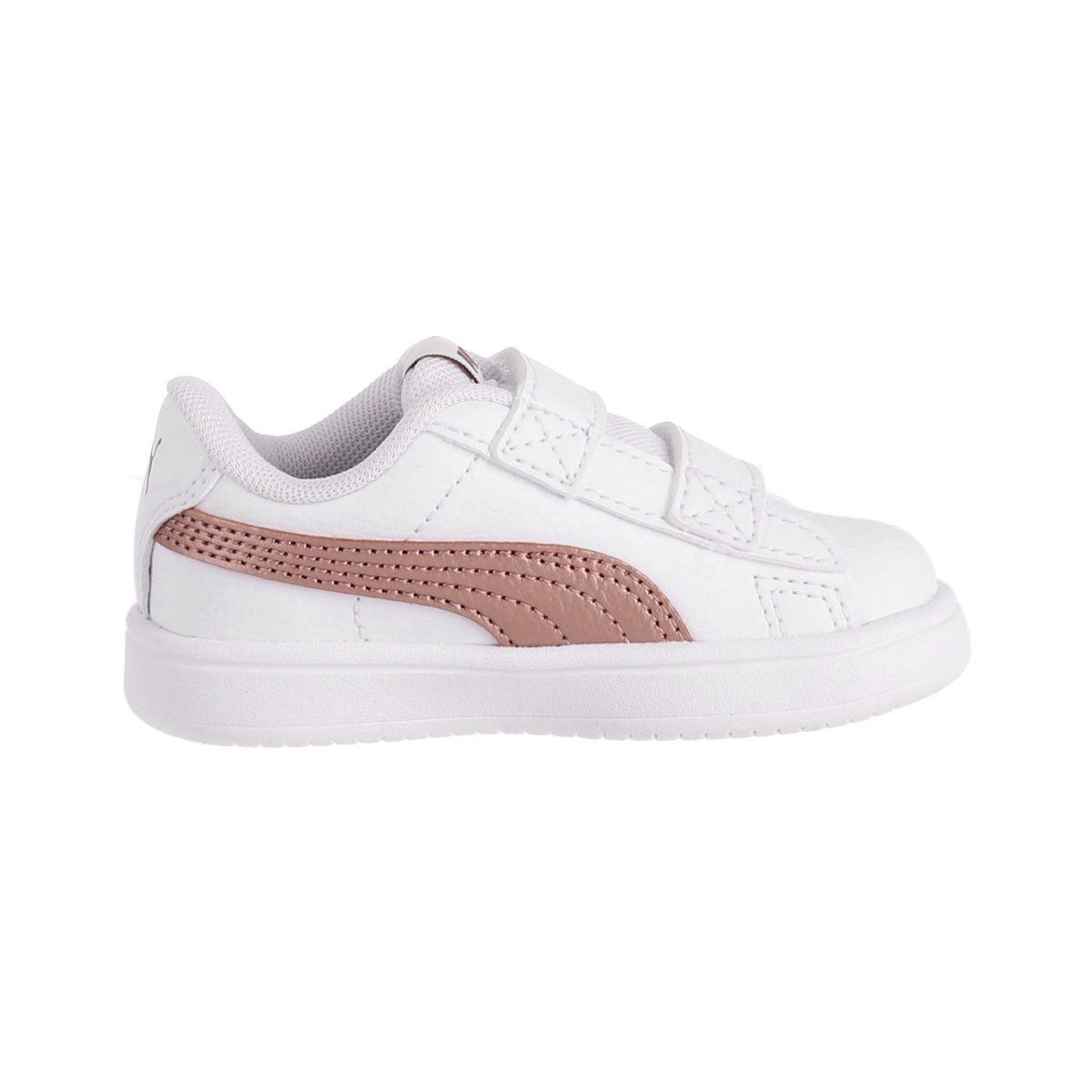Zapatilla Puma Rickie V Niños TD Blancas/Rosadas-1