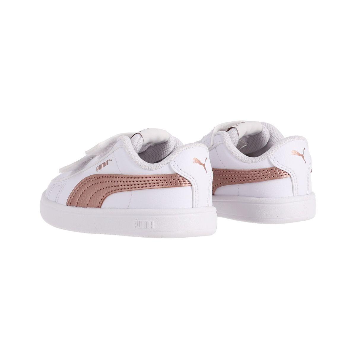 Zapatilla Puma Rickie V Niños TD Blancas/Rosadas-3