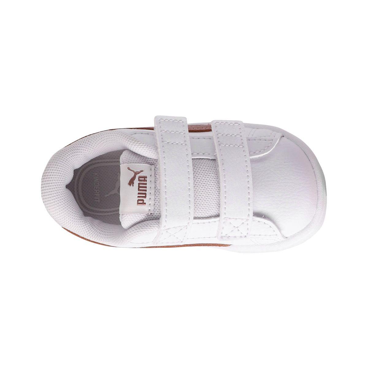 Zapatilla Puma Rickie V Niños TD Blancas/Rosadas-4
