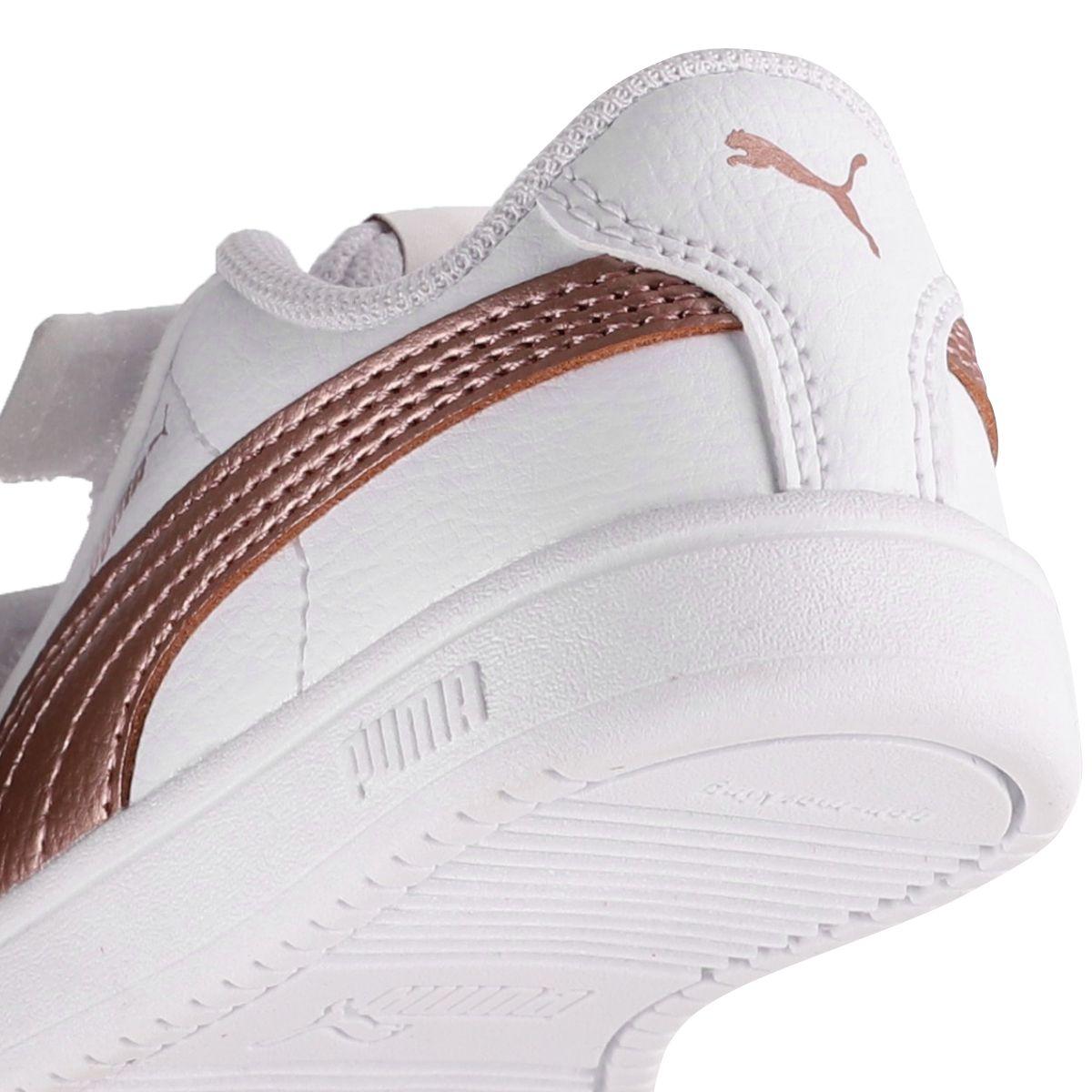 Zapatilla Puma Rickie V Niños TD Blancas/Rosadas-5