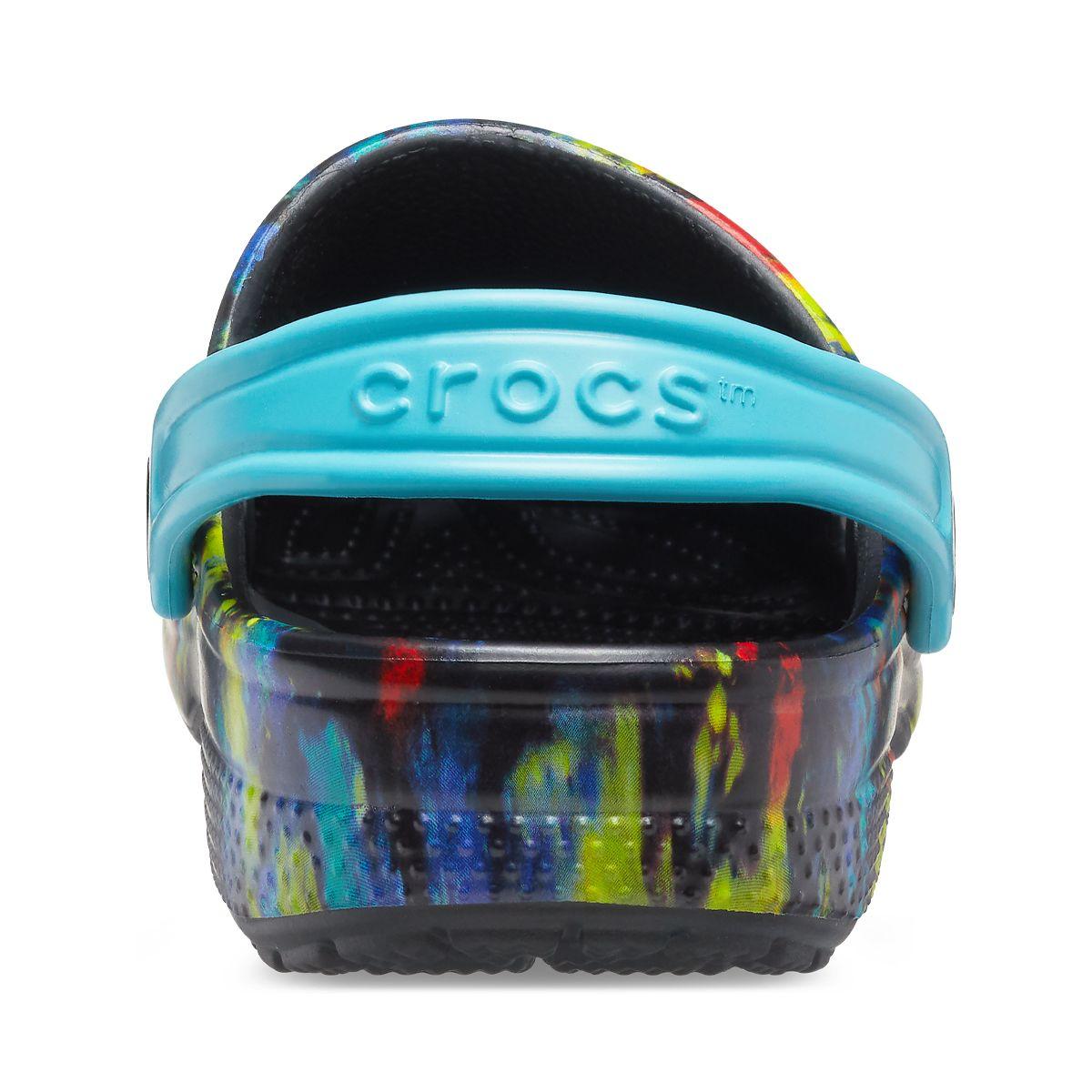 Zueco Crocs Classic Tie Dye Graphic Niño Turq Tonic/Multi-4