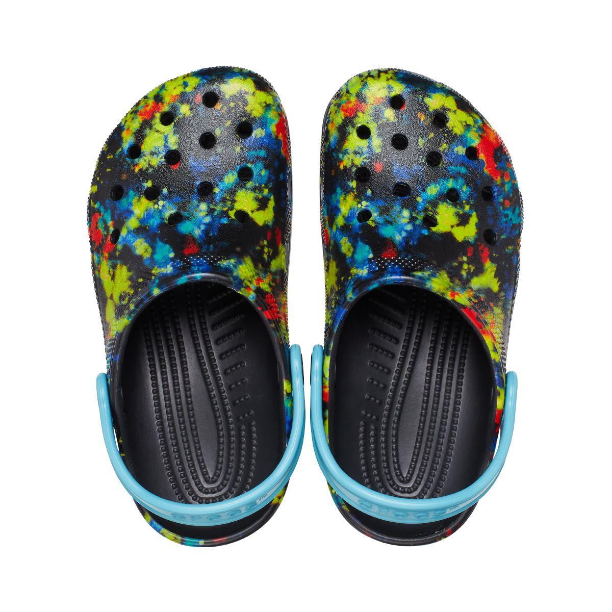 Zueco Crocs Classic Tie Dye Graphic Niño Turq Tonic/Multi-5