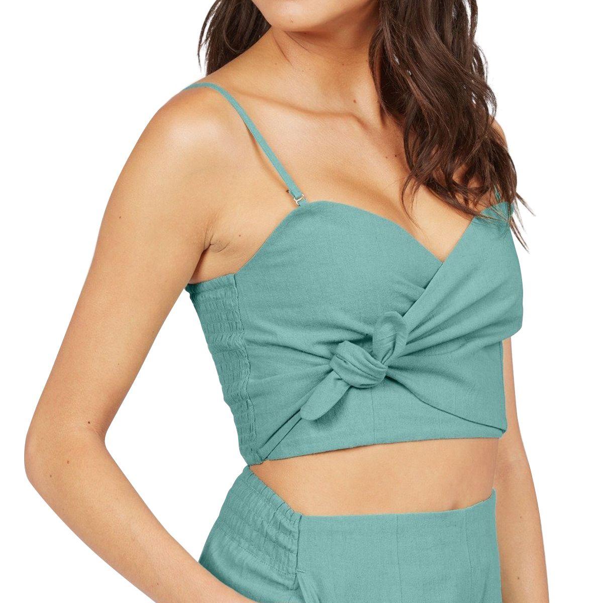 Blusa Roxy Turning Tie Mujer Esmeralda-3