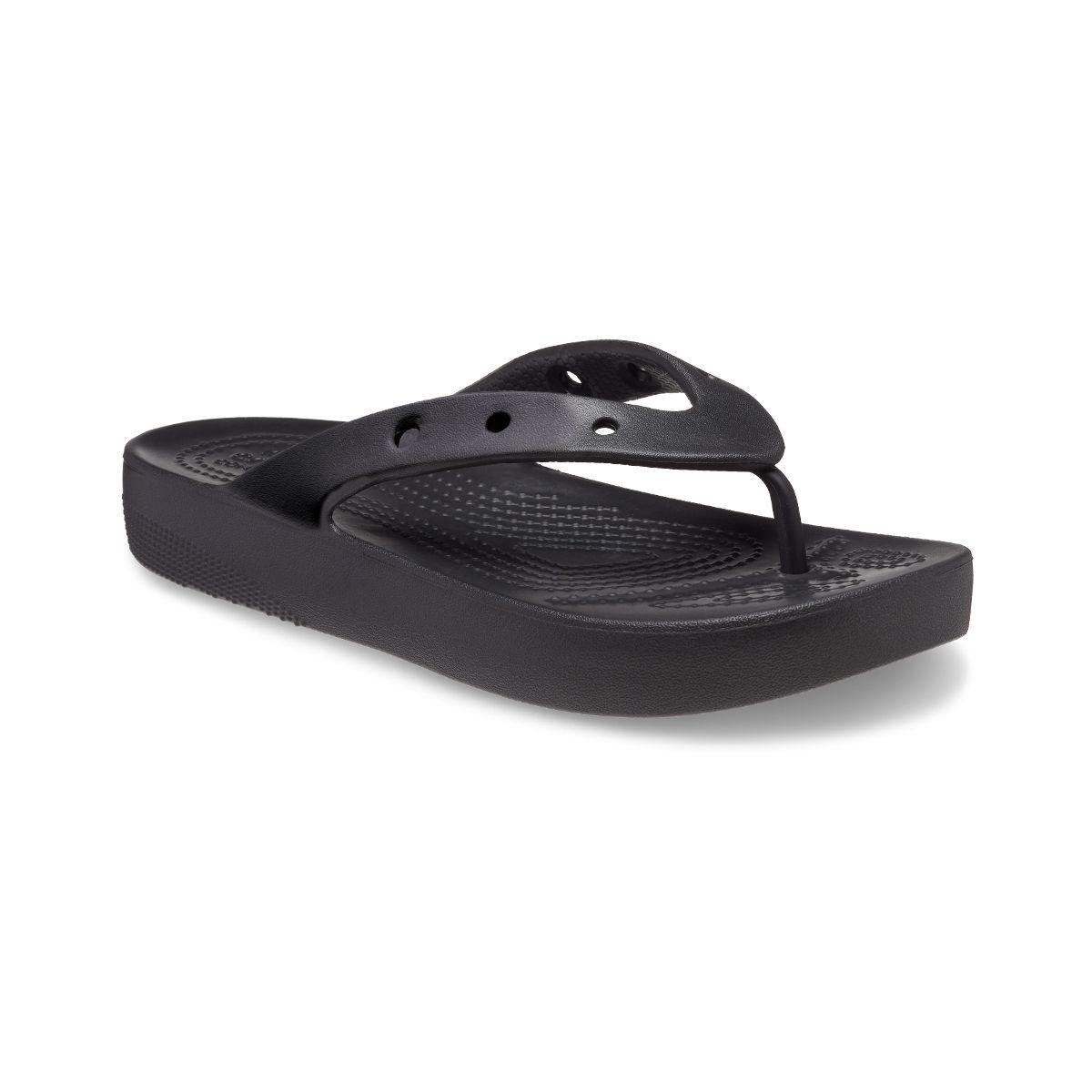 Sandalia Crocs Classic Platform Flip Flop Mujer Black-0