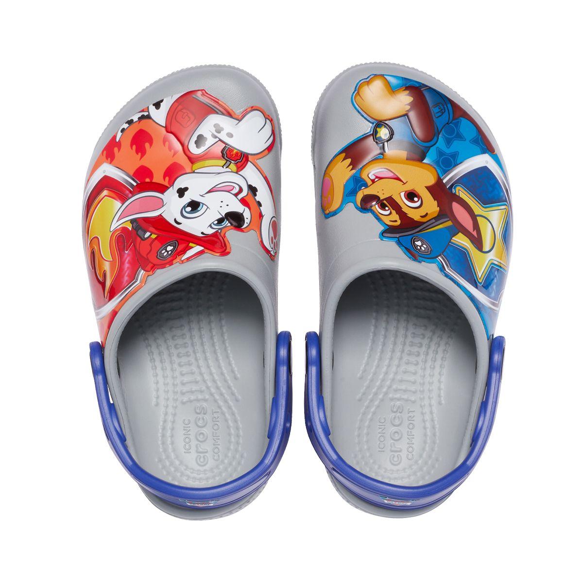 Zueco Crocs Fun Lab Paw Patrol Patch Niños TD Light Grey-5