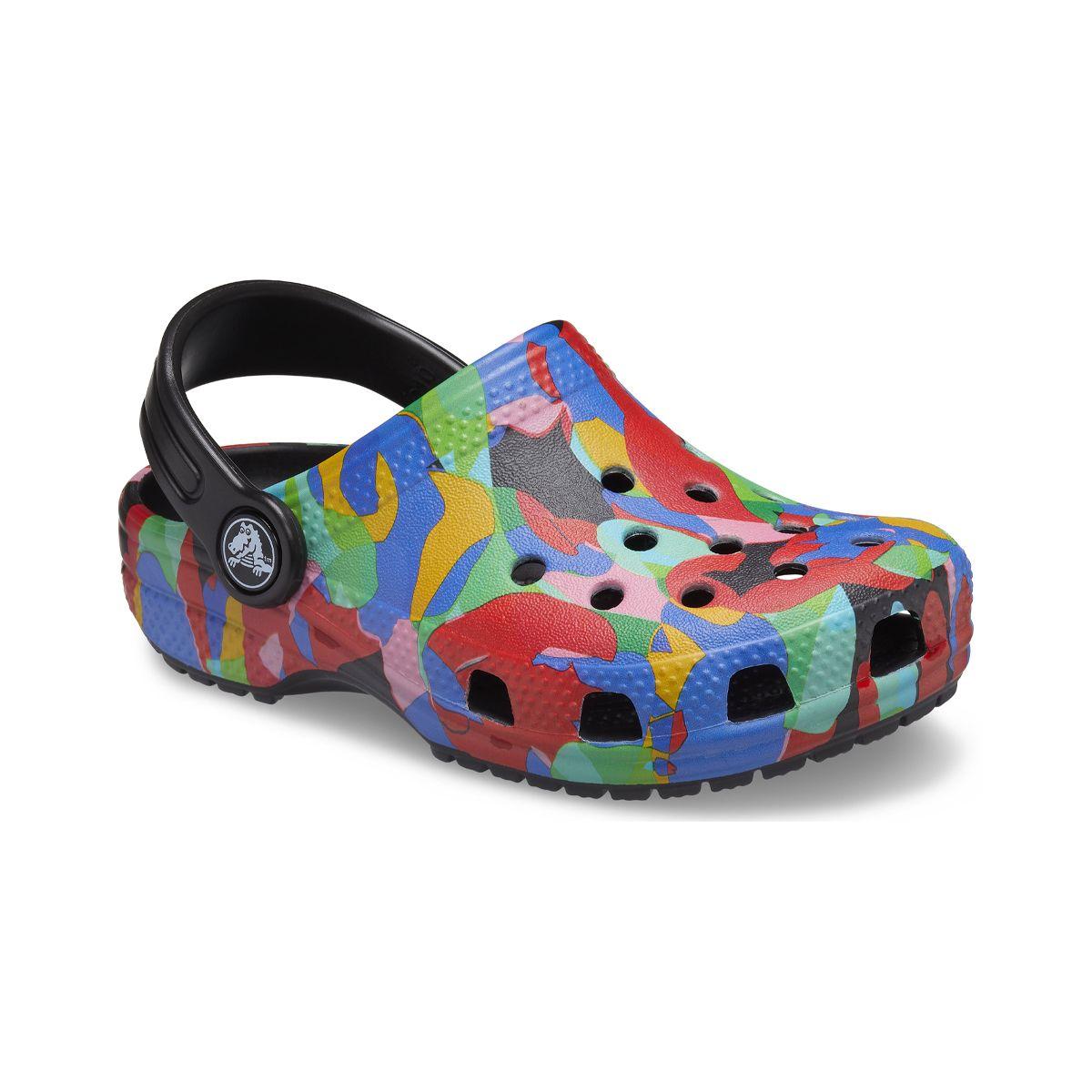 Zueco Crocs Classic Bubble Block Niño Black/Multi-0