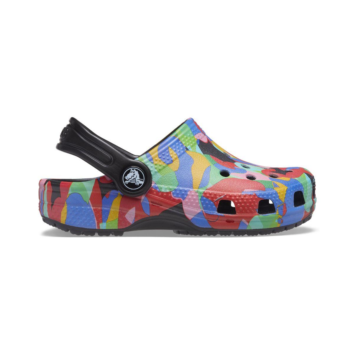 Zueco Crocs Classic Bubble Block Niño Black/Multi-1