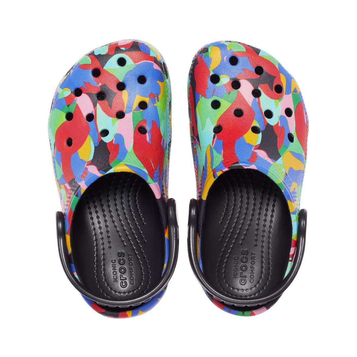 Zueco Crocs Classic Bubble Block Niño Black/Multi-5