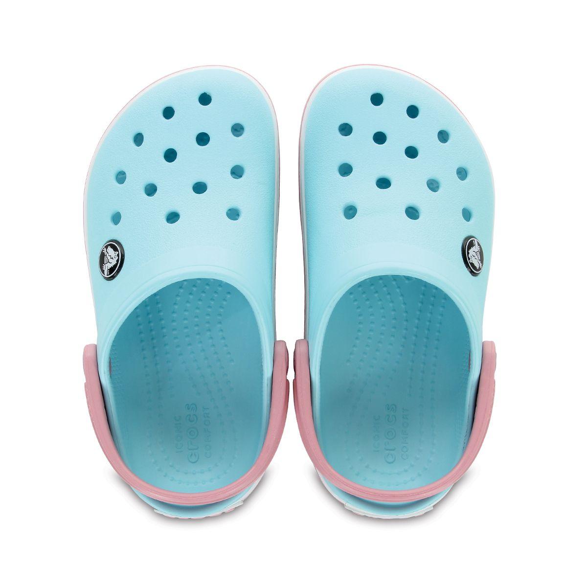 Zueco Crocs Crocband Niño Ice Blue/White-5