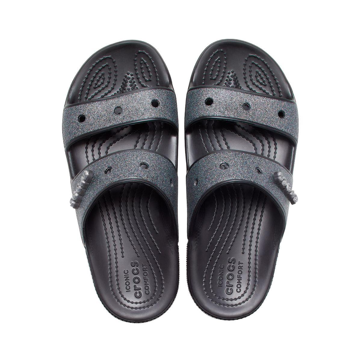 Sandalia Crocs Classic Glitter II Unisex Black-5