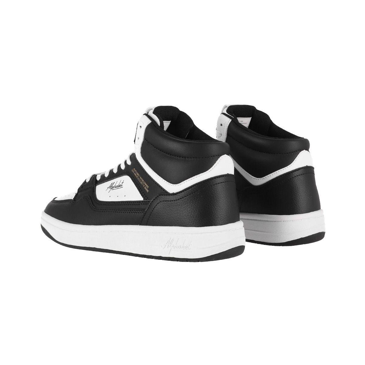 Zapatillas Hombre Getty 949 Alphabet Blancas/Negras-3
