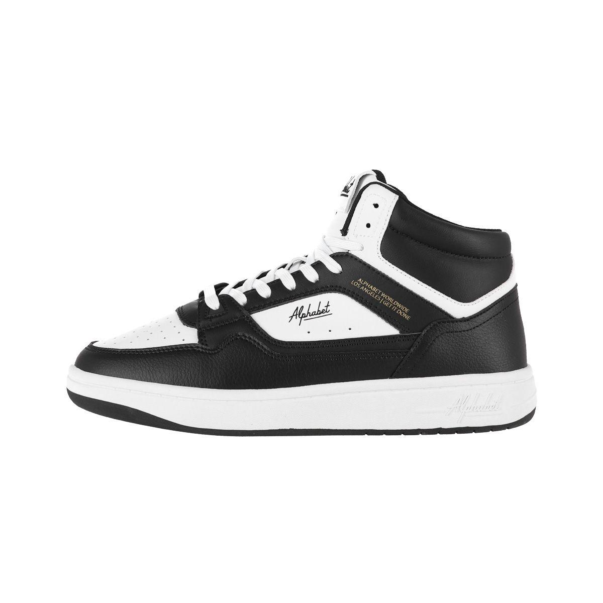 Zapatillas Hombre Getty 949 Alphabet Blancas/Negras-1
