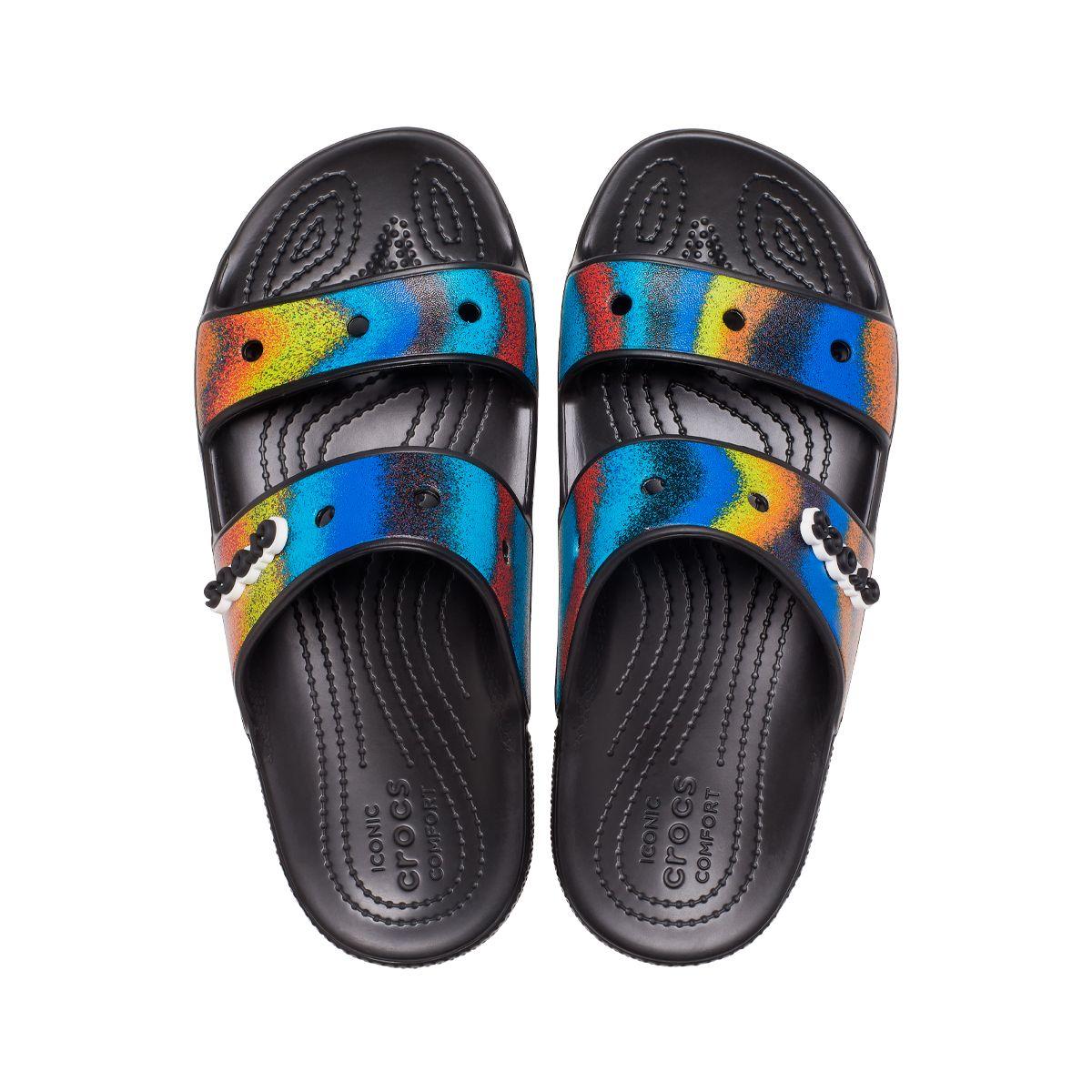Sandalia Crocs Spray Dye Unisex Black/Multi-5
