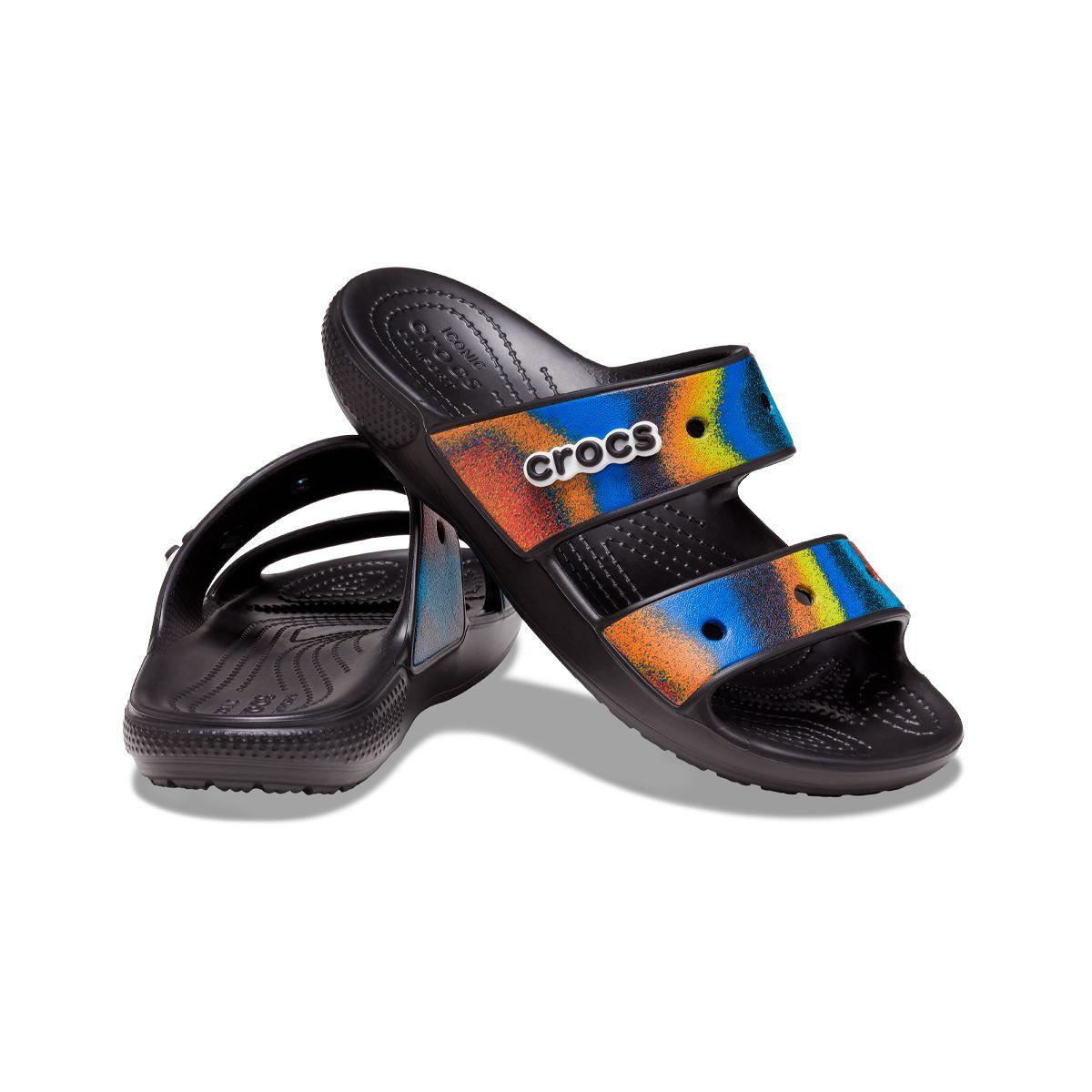 Sandalia Crocs Spray Dye Unisex Black/Multi-6