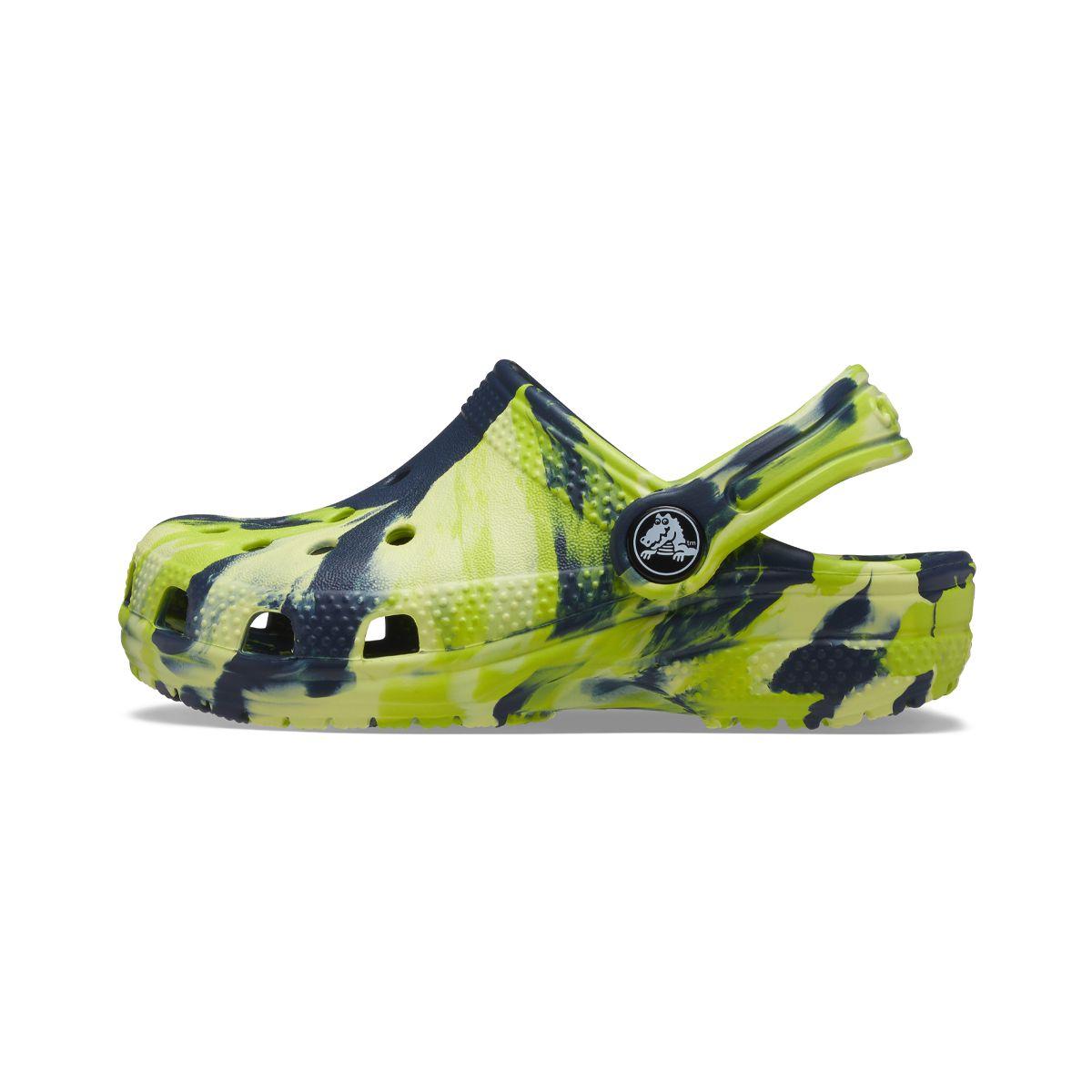 Zueco Crocs Classic Marbled Niño Navy/Multi-2