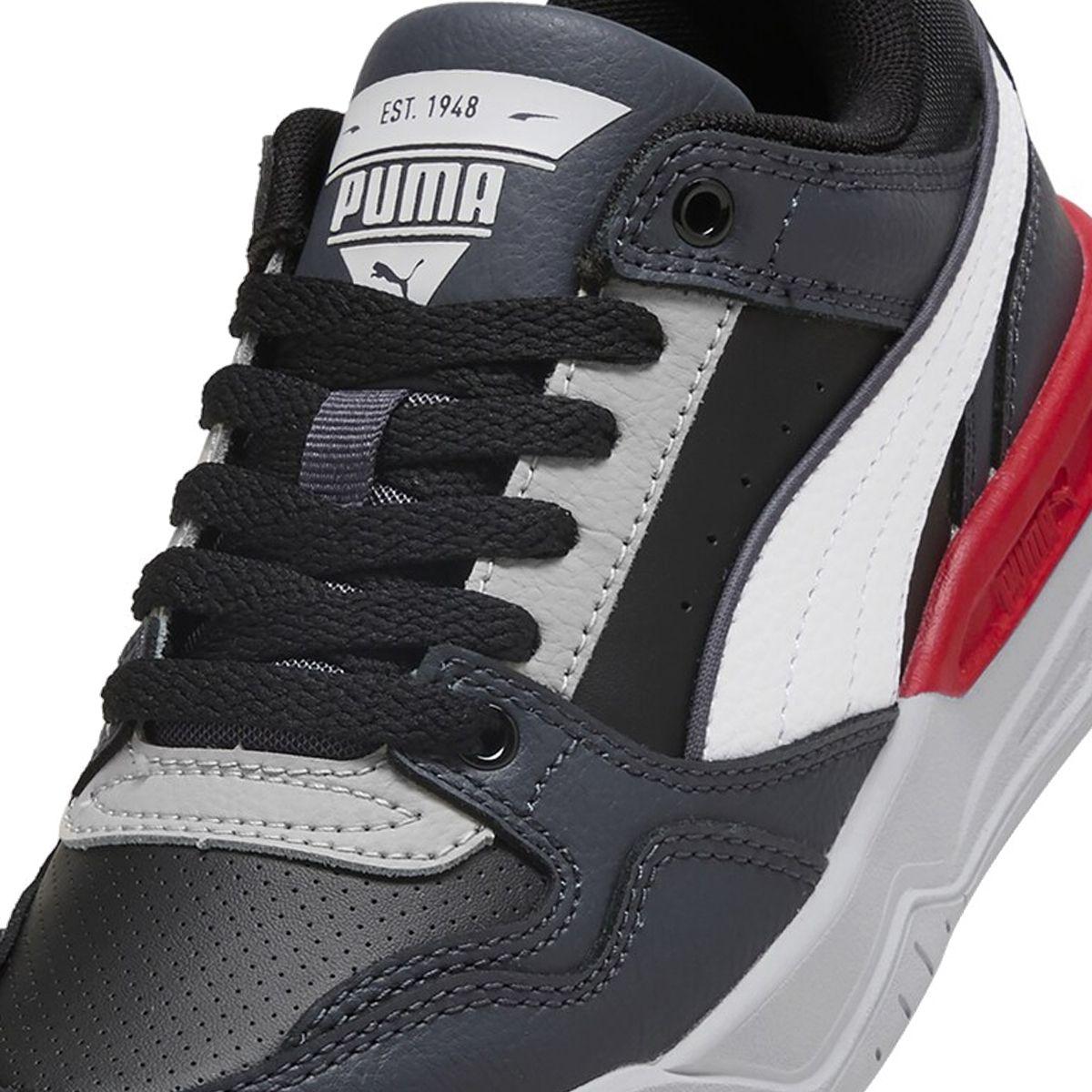 Zapatillas Joven Rebound Retro Puma Negras/Rojas/Blancas-5