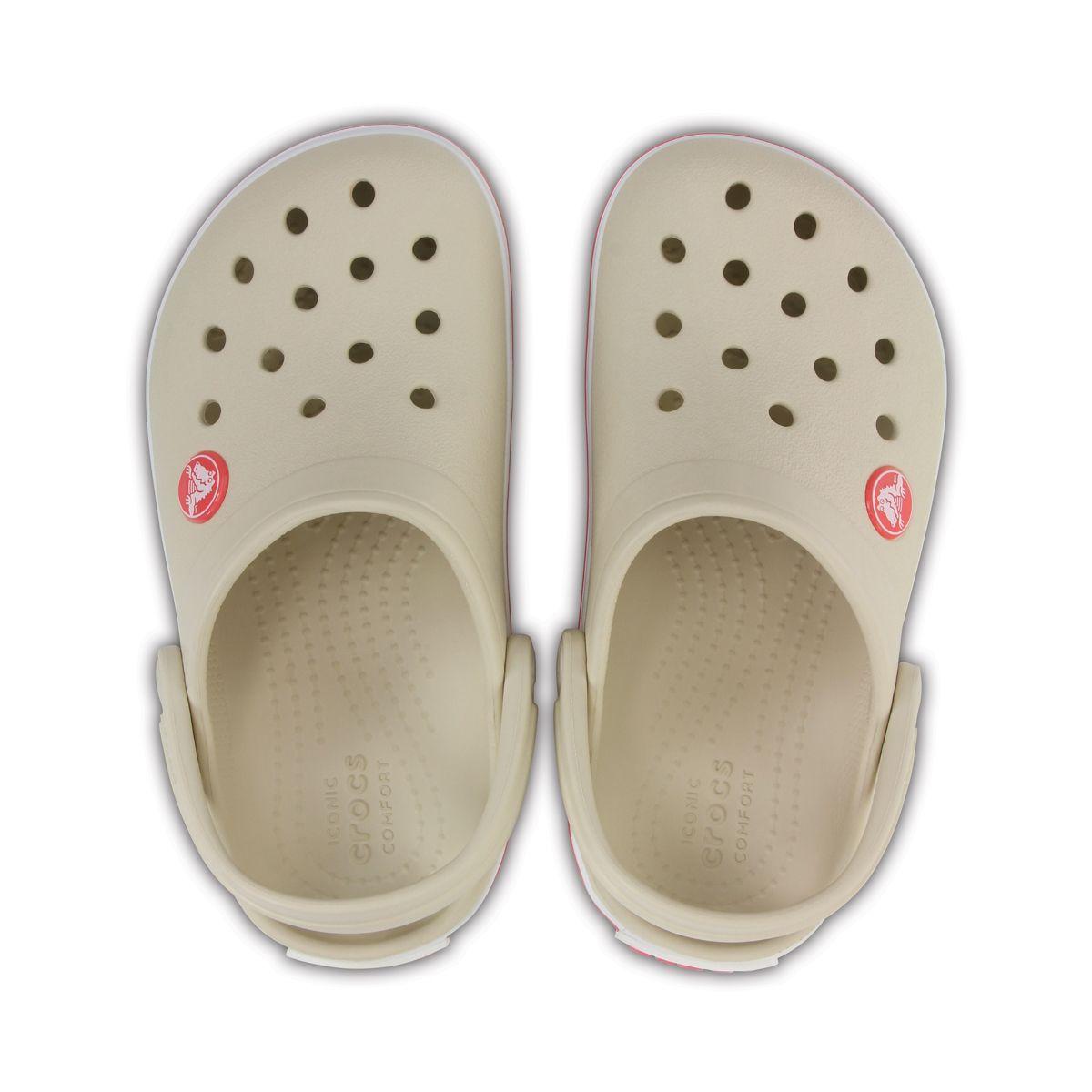 Zueco Crocs Crocband Niño Stucco/Melon-4