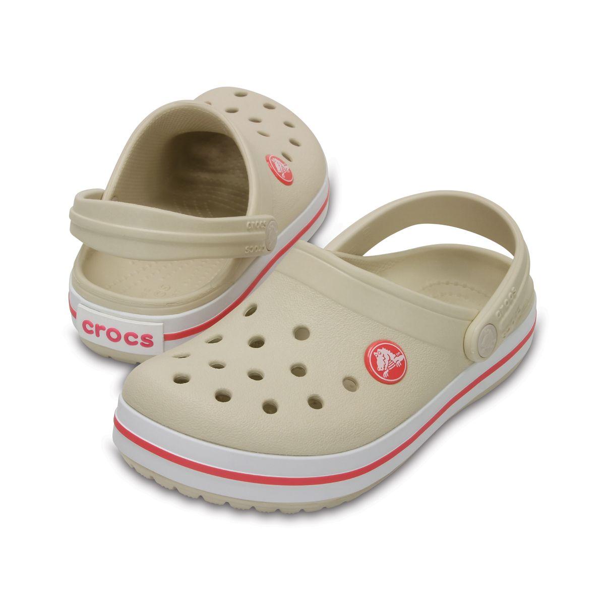 Zueco Crocs Crocband Niño Stucco/Melon-5