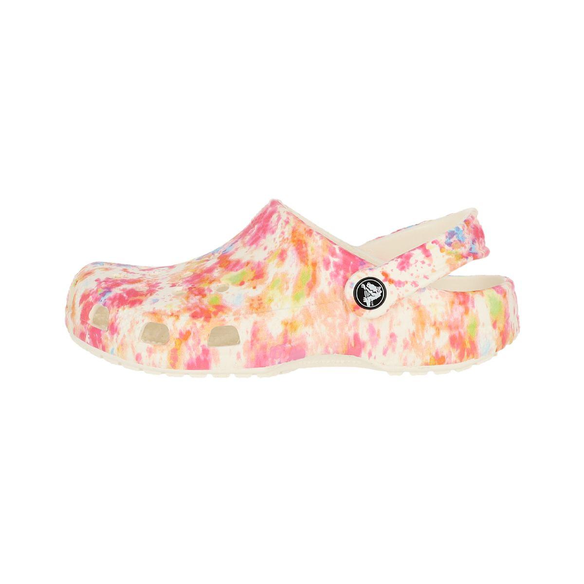 Zueco Crocs Classic Tie-Dye Unisex Orange Zing/Multi-1