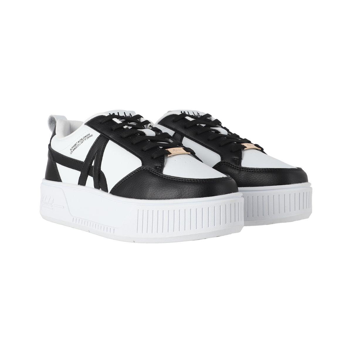 Zapatillas Mujer Cloud Walk Platform Low 334 Alphabet Negra-2