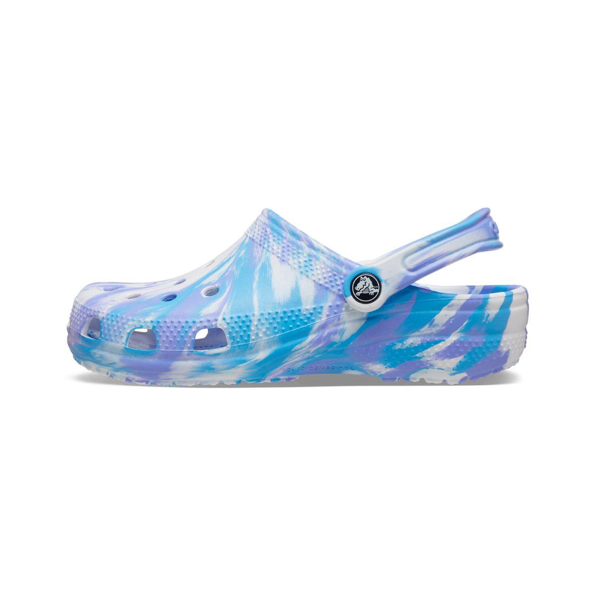 Zueco Crocs Classic Marbled Unisex White/Oxigen-2
