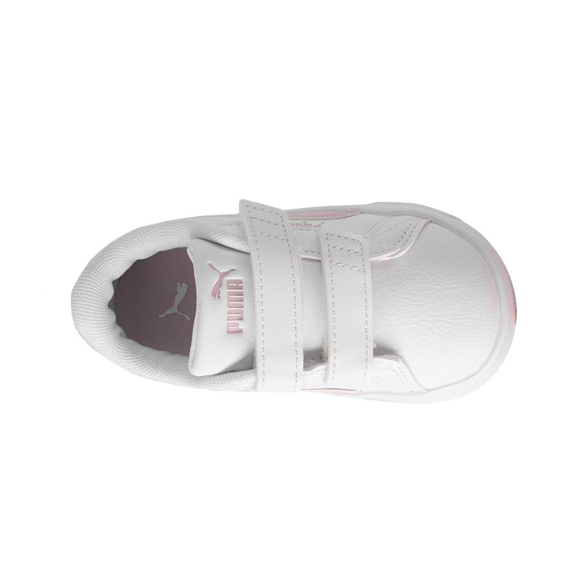 Zapatillas Urbanas Baby Jada Classic Puma Blancas/Rosadas-4
