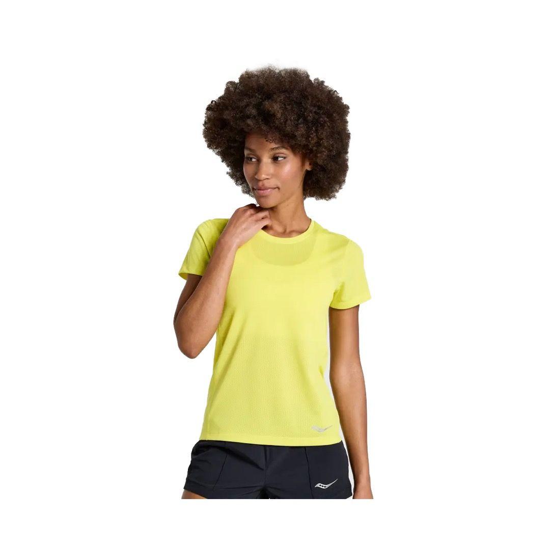 Polera Saucony Stopwatch Mujer Graphic Citron-0