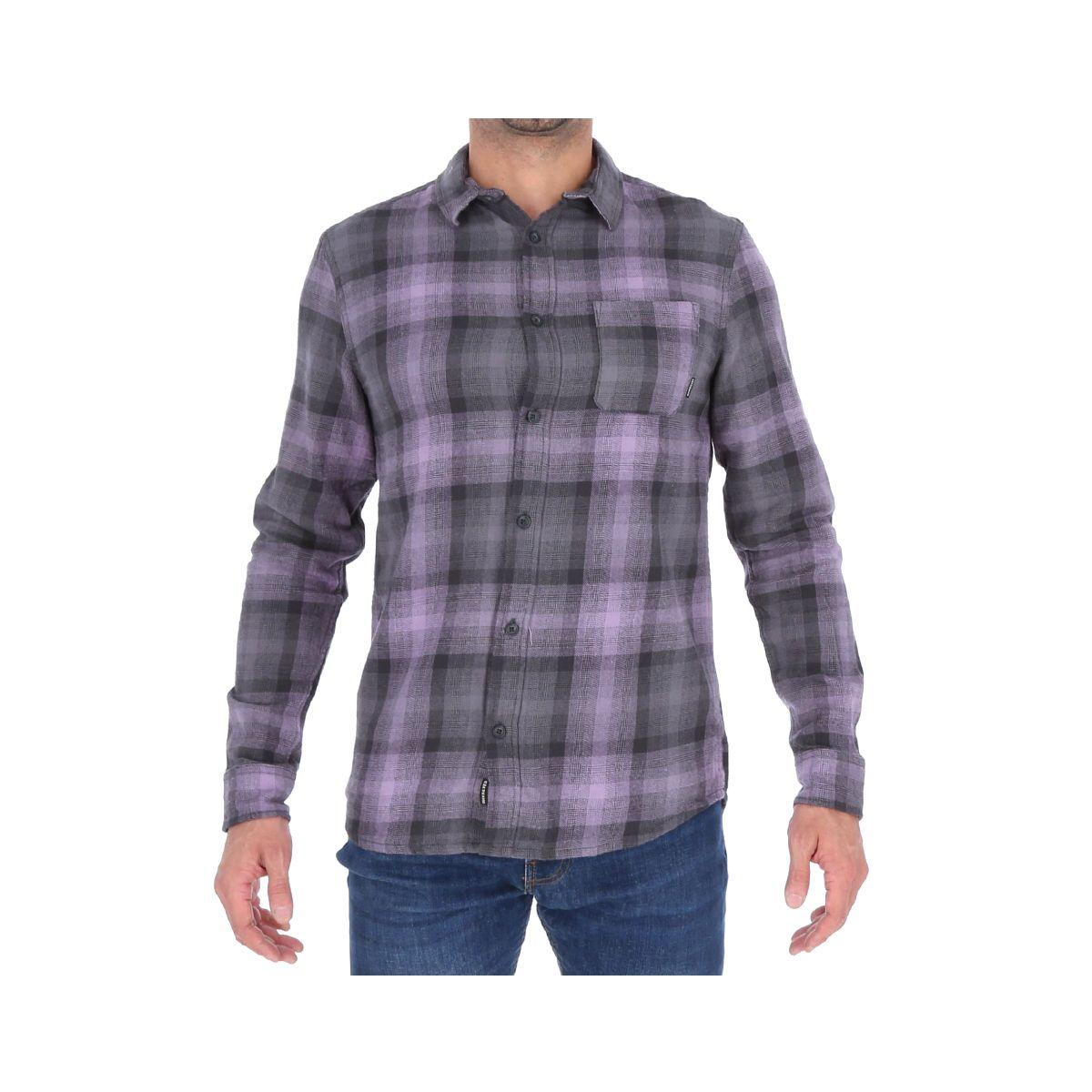 Camisa Hombre Quiksilver Fatherfly M/L Tarmac Strutten Blues-0