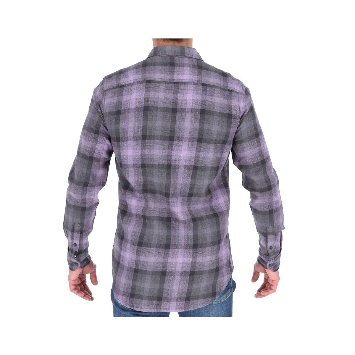 Camisa Hombre Quiksilver Fatherfly M/L Tarmac Strutten Blues-2