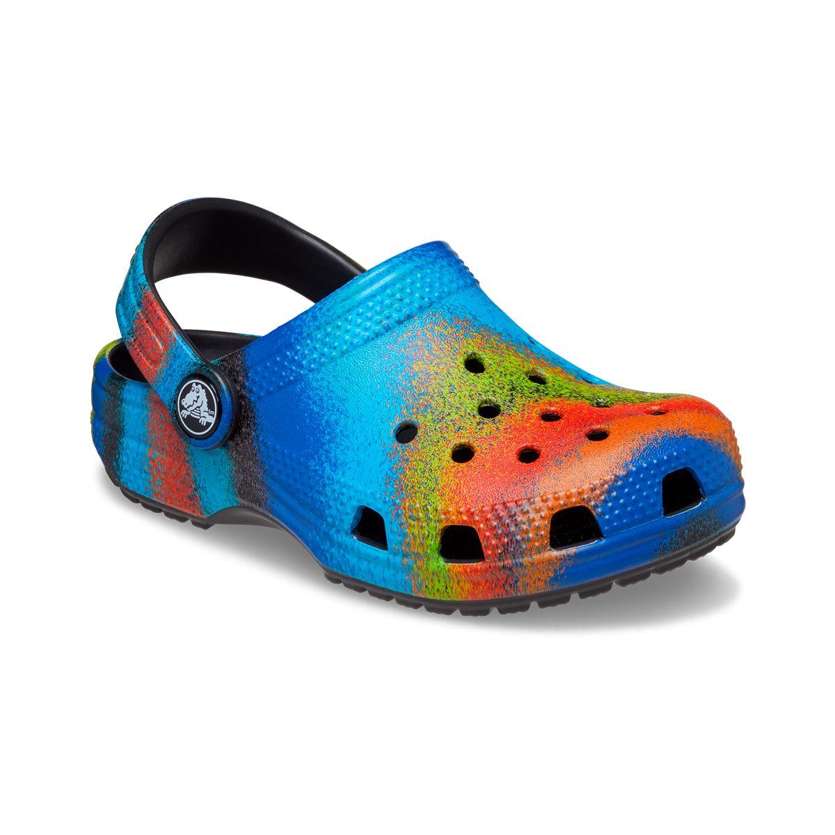 Zueco Crocs Classic Spray Dye Niños TD Black/Multi-0