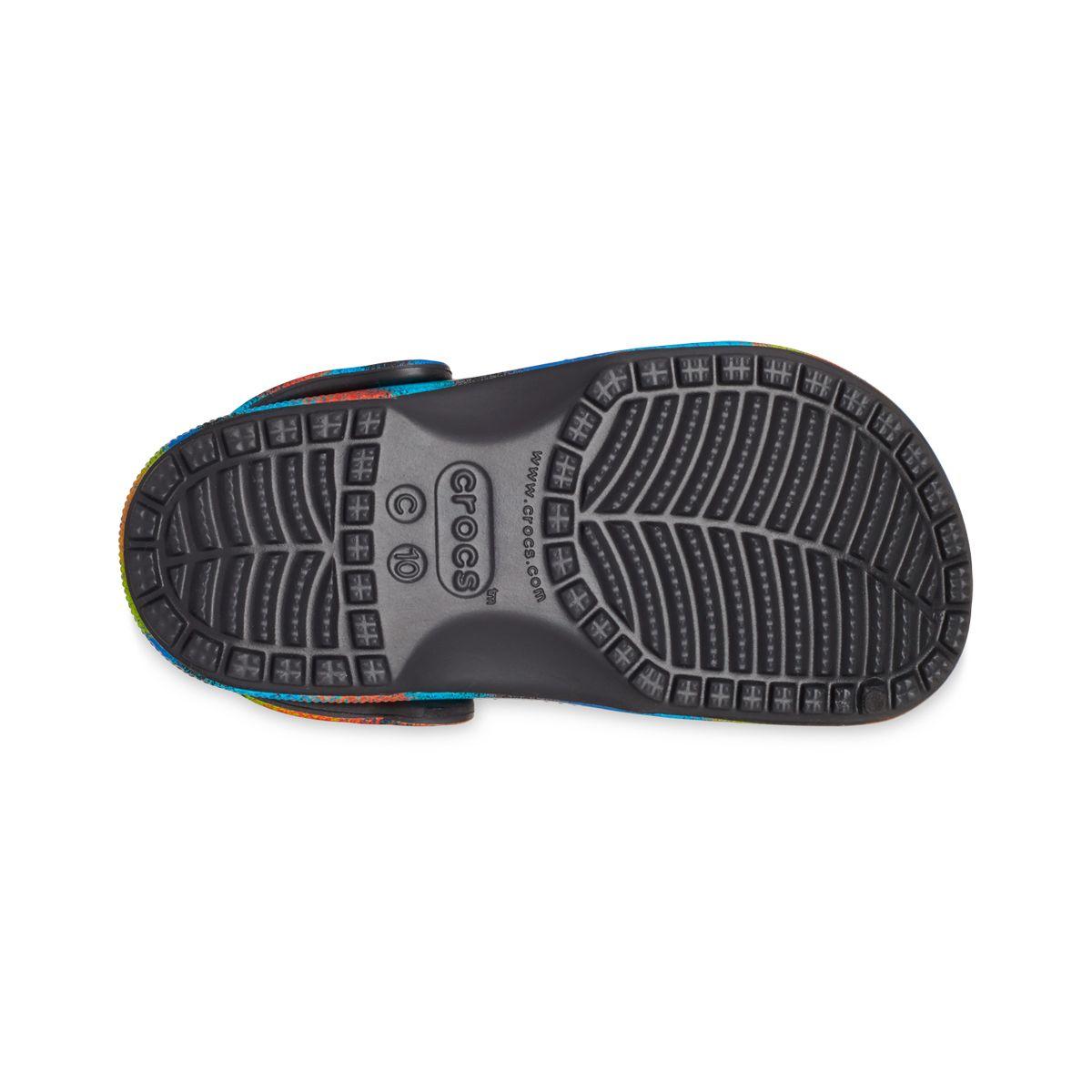 Zueco Crocs Classic Spray Dye Niños TD Black/Multi-3