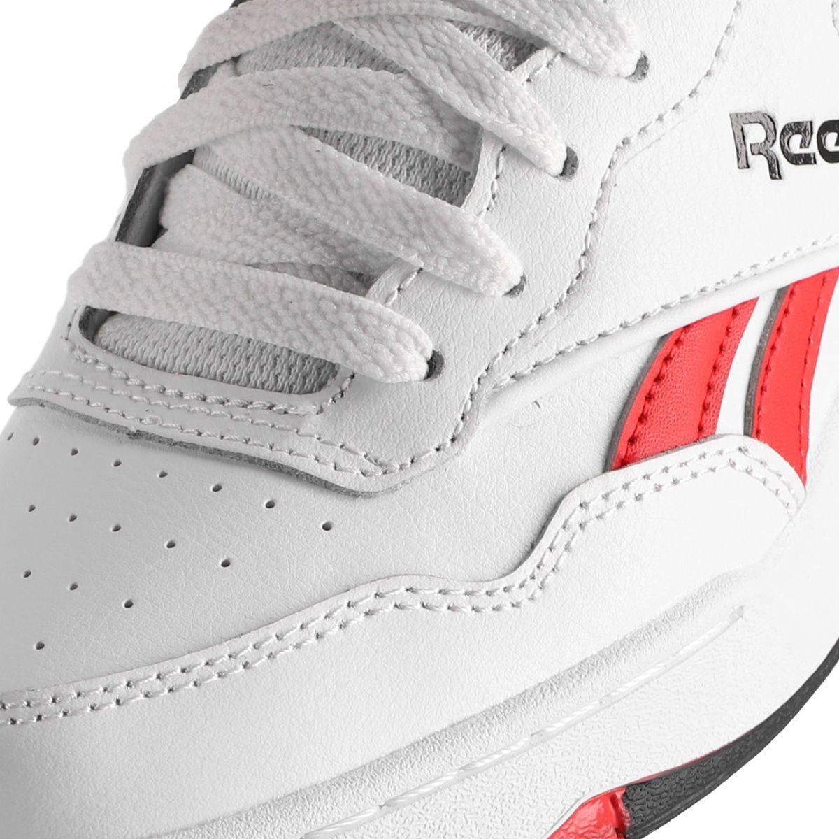 Zapatilla Reebok BB 4000 II Mid Joven Blancas/Rojas/Negras-5