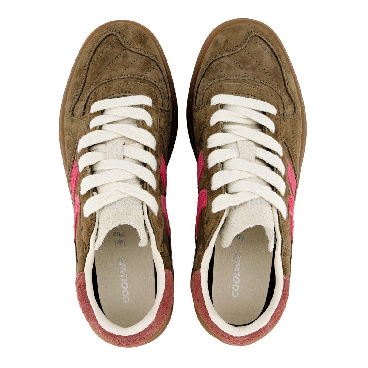 Zapatillas Coolway Goal  Mujer Café/Rosado-3