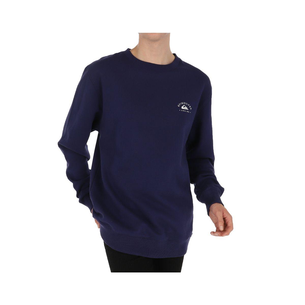 Polerón Quiksilver Big Logo Crew Neck Hombre Azul Marino-0