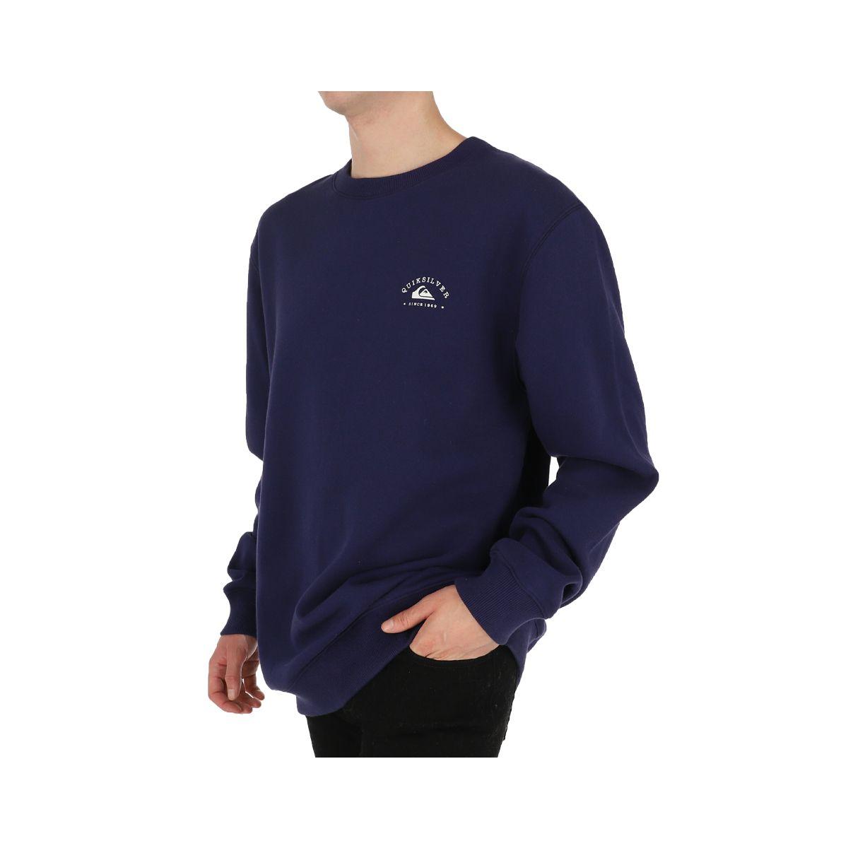Polerón Quiksilver Big Logo Crew Neck Hombre Azul Marino-1